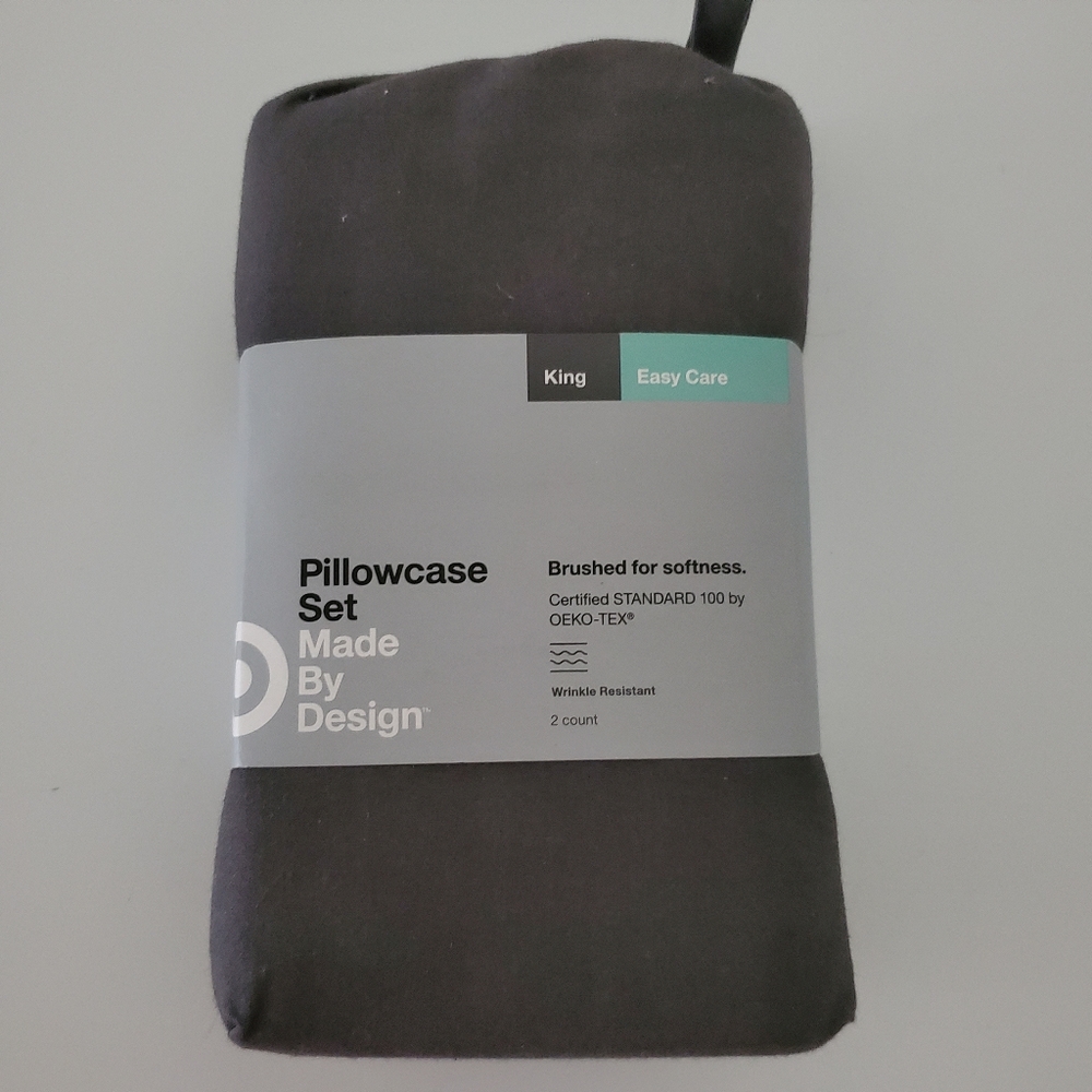 Made by Design Pillowcase Dark Grey King Pillowcase Set 2